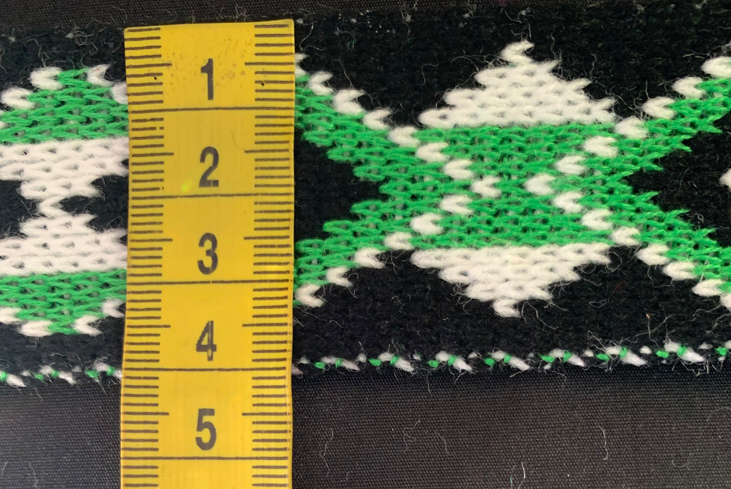 Grass Green Pātiki - Taniko Band 2inch