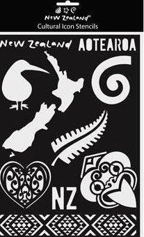 Stencils NZ Kiwiana A4