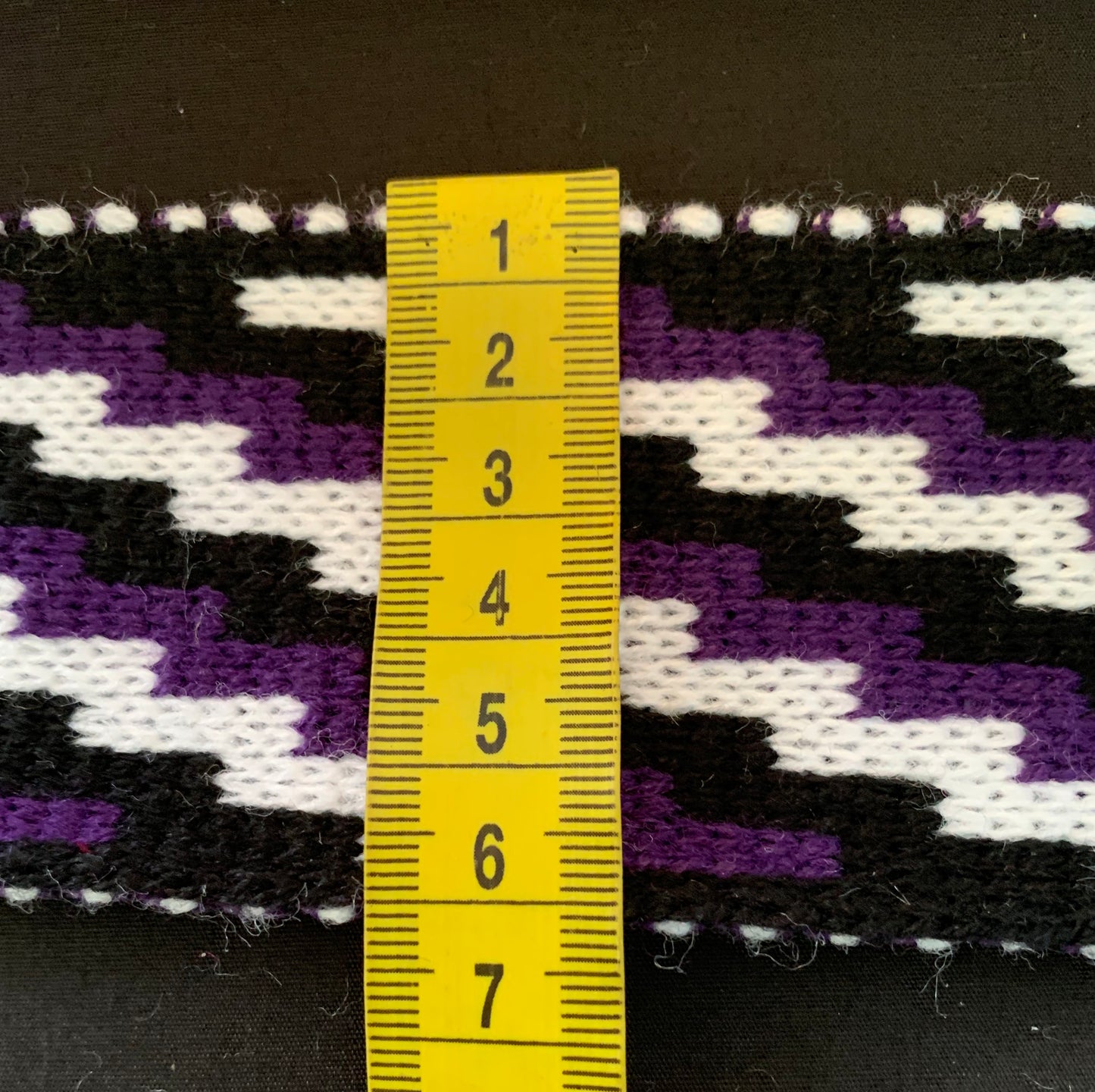 Purple Black and White Poutama - Taniko Band 2.5inch