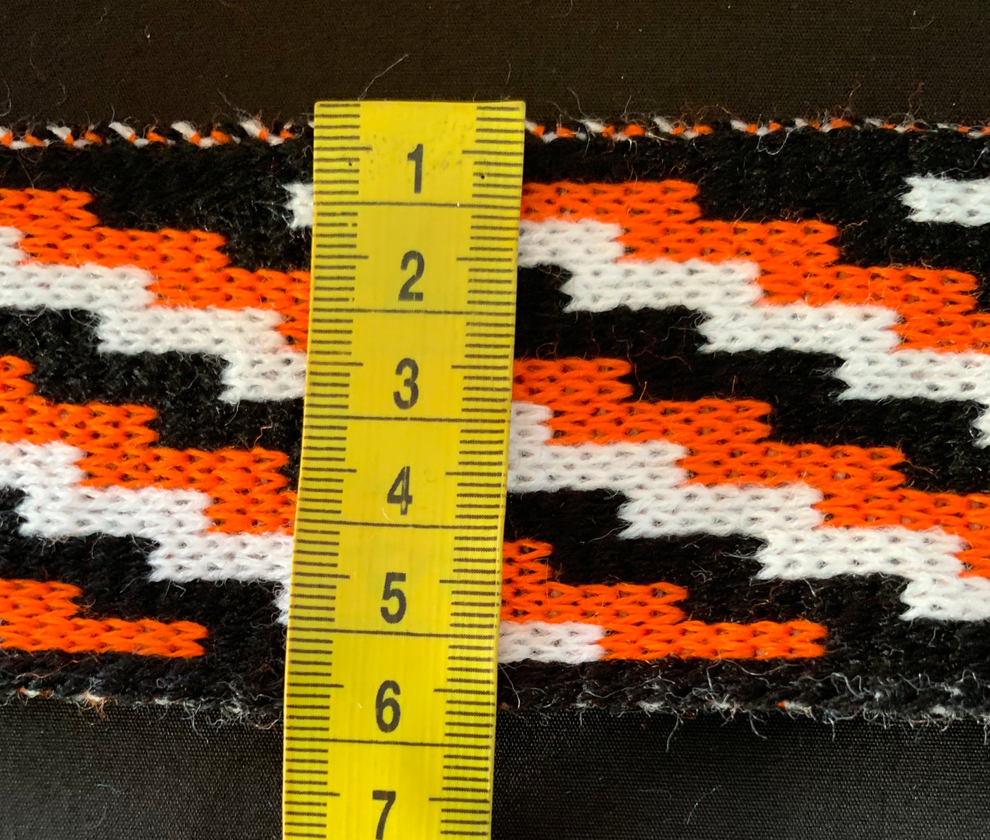 Orange Black and White Poutama - Taniko Band 2.5inch
