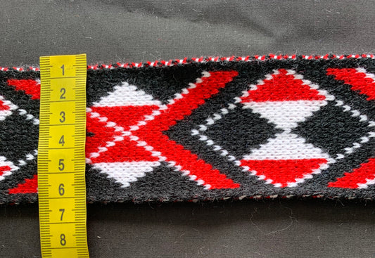 Red Pātiki - Taniko Band 2.5inch
