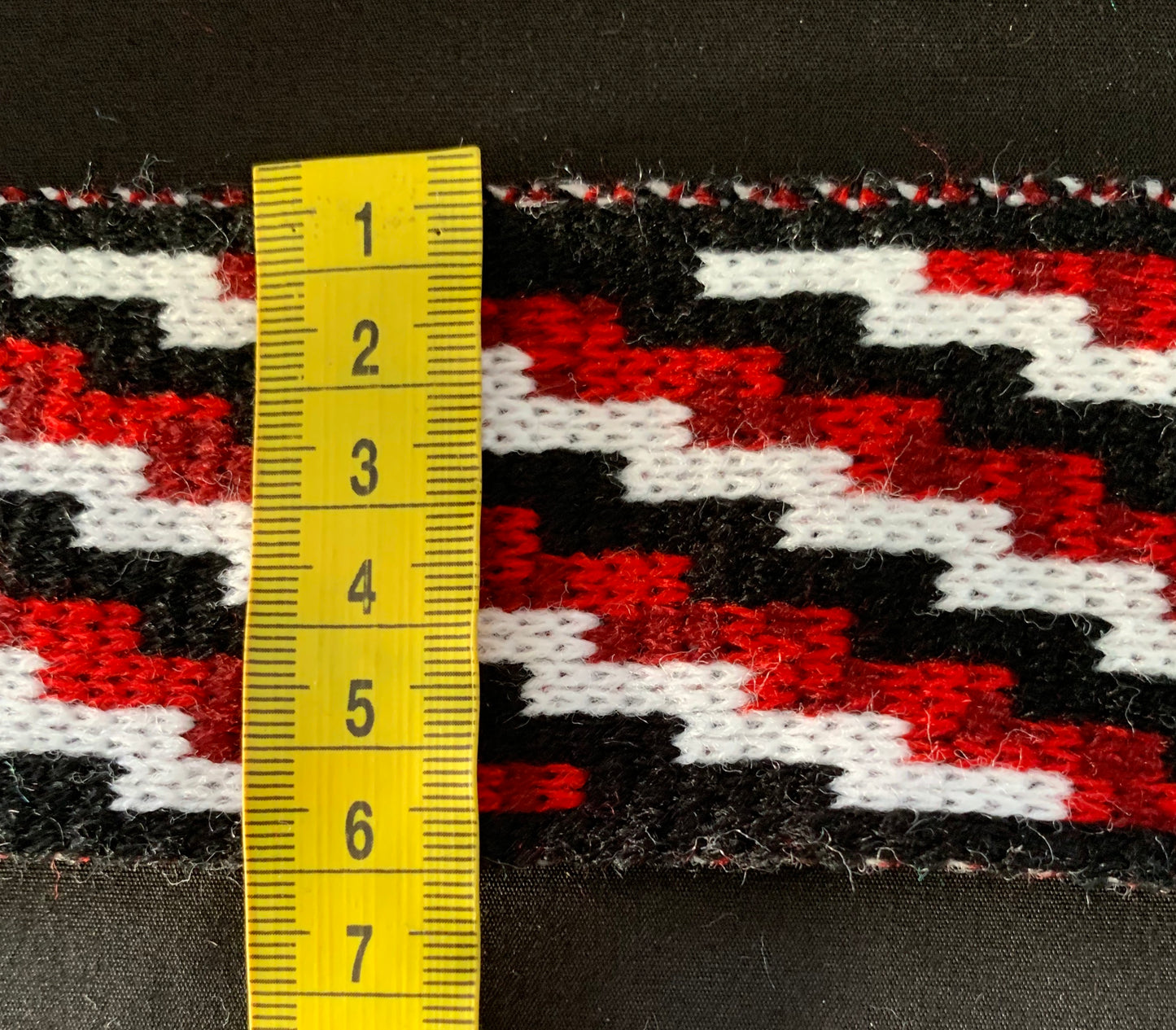 Maroon & Red Mixed Poutama - Taniko Band 2.5inch