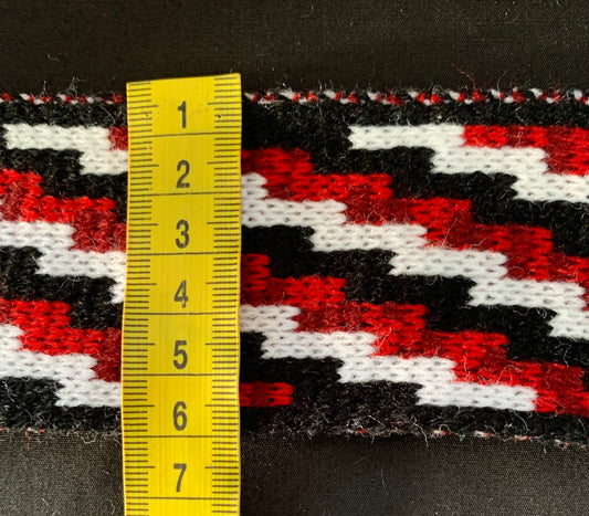 Maroon & Red Mixed Poutama - Taniko Band 2.5inch