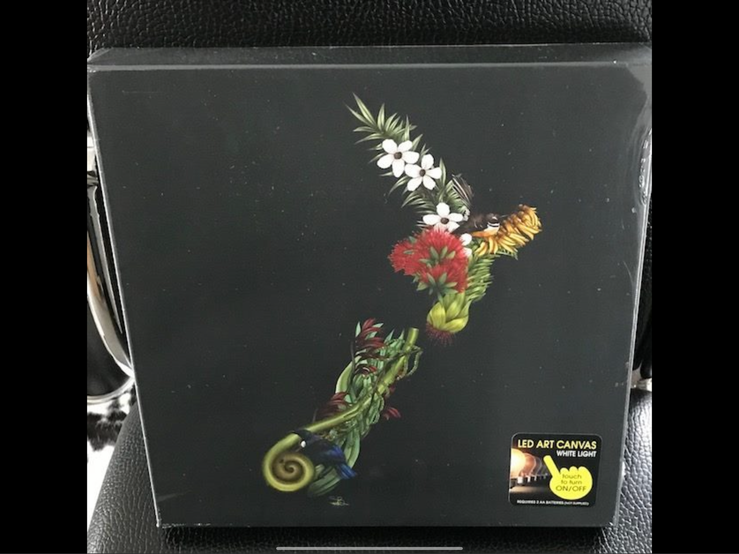 NZ Flora Map LED Light Canvas