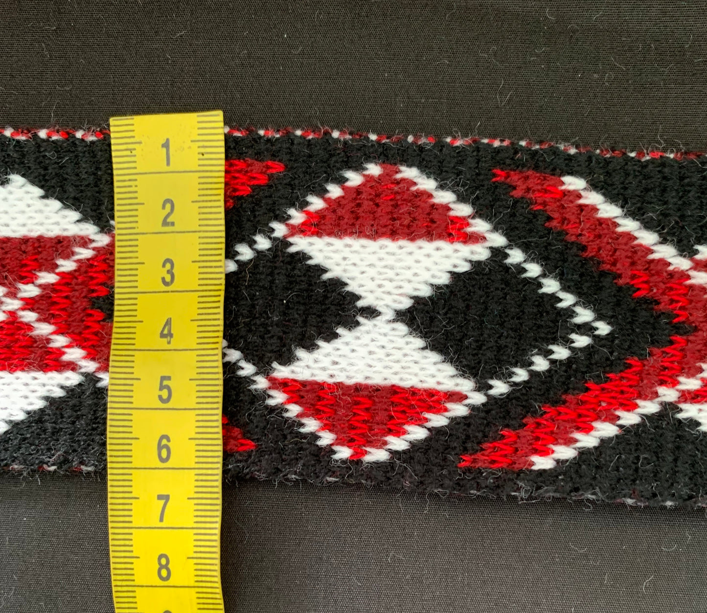 Maroon & Red Mixed Pātiki - Taniko Band 2.5inch