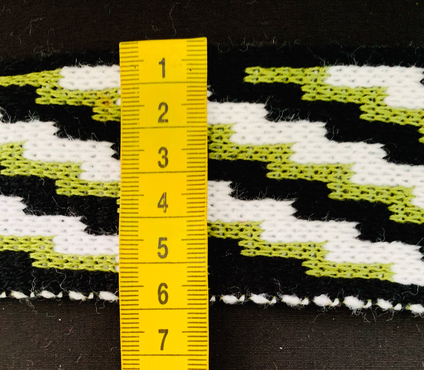 Olive Green Black and White Poutama - Taniko Band 2.5inch
