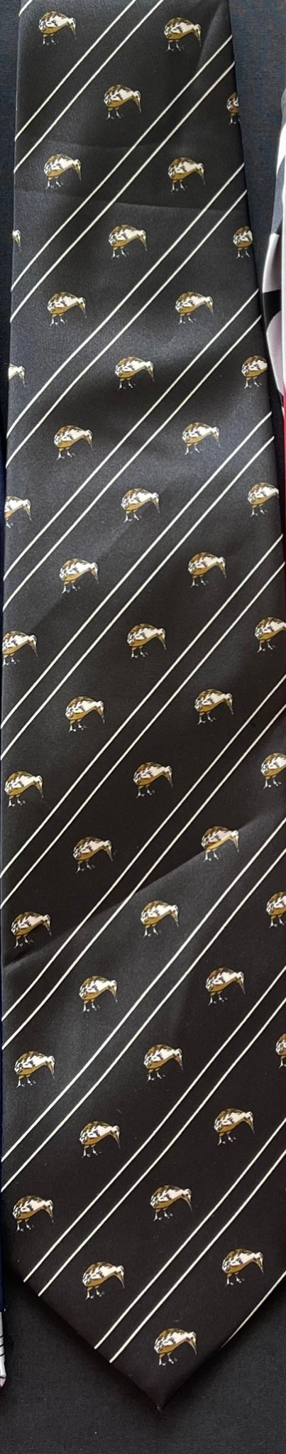 Men’s Tie - Brown Kiwi Maori Design