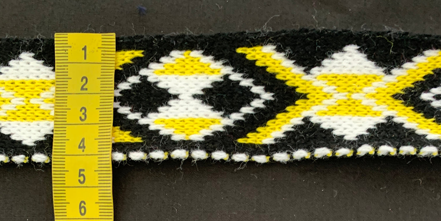 Yellow Pātiki - Taniko Band 2inch