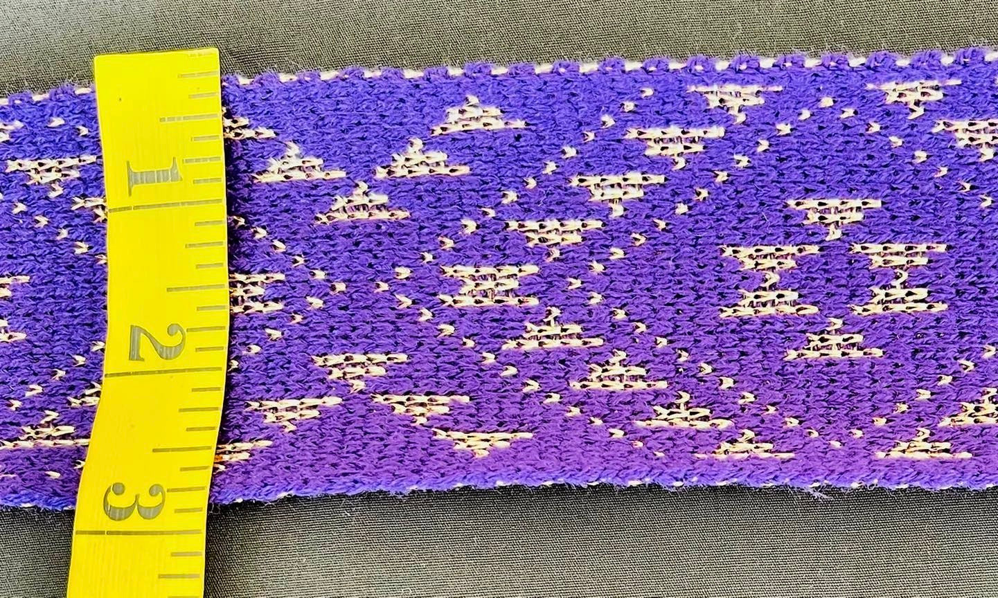 Purple Taniko Band With Gold Thread 2.5