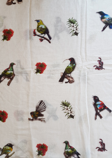 NZ Birds & Flora Scarf