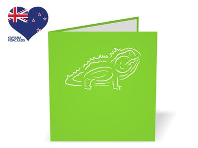 New Zealand Tuatara 3D - Pop Up Cards