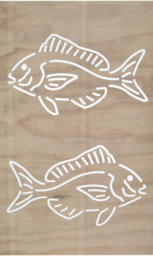 Snapper Pair - Wood Panels - Decorative Wall Panels NZ
