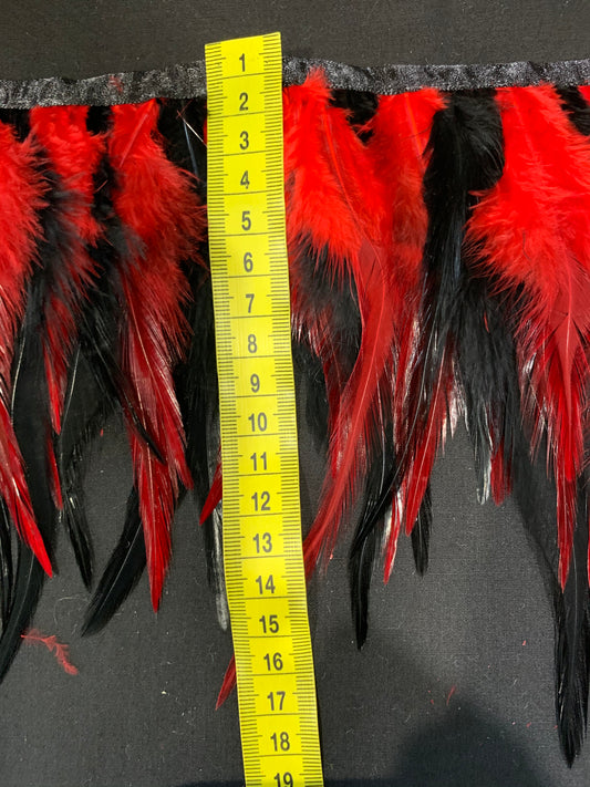 Red & Black Hen Feathers