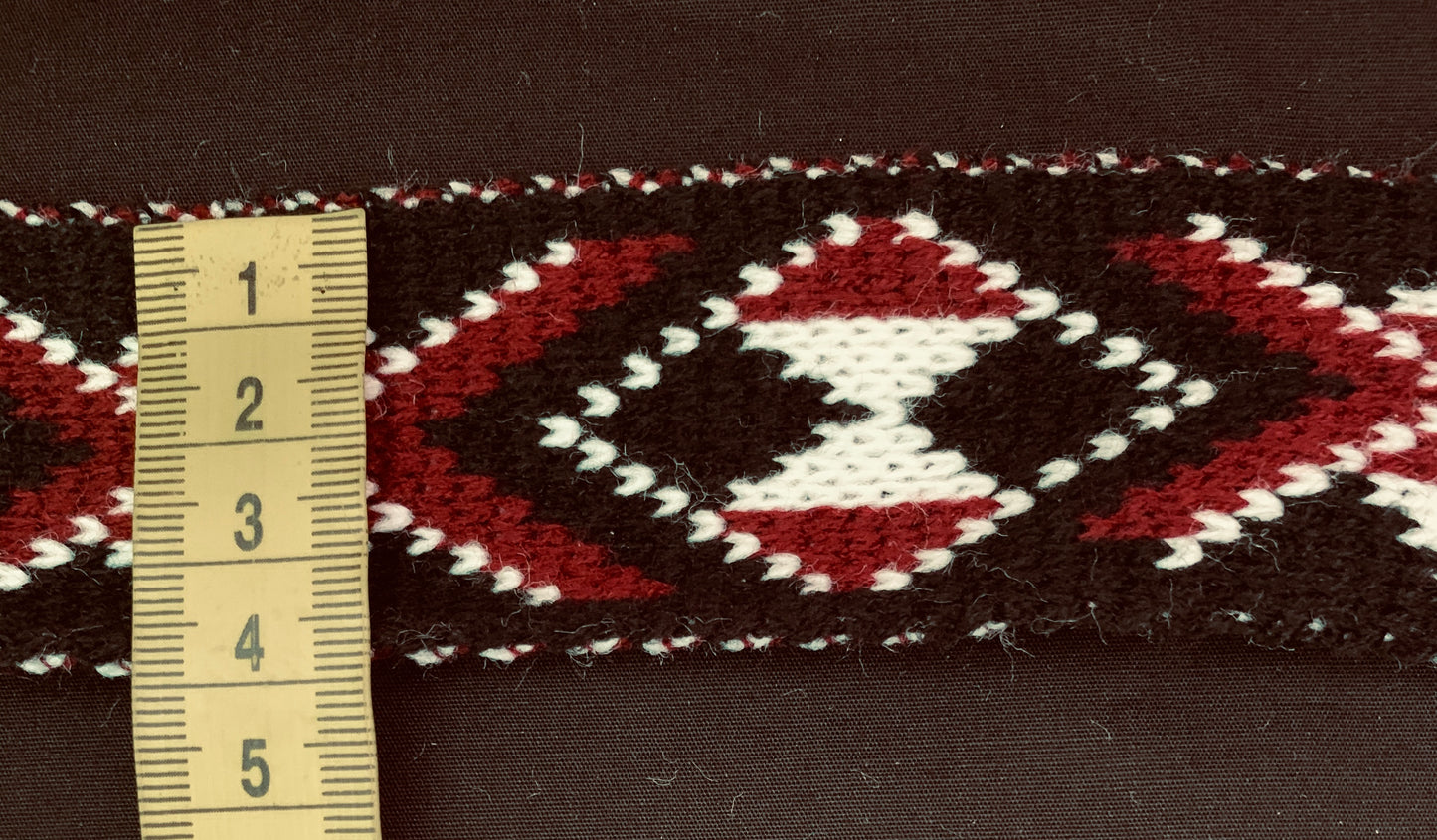Maroon Pātiki - Taniko Band 2inch