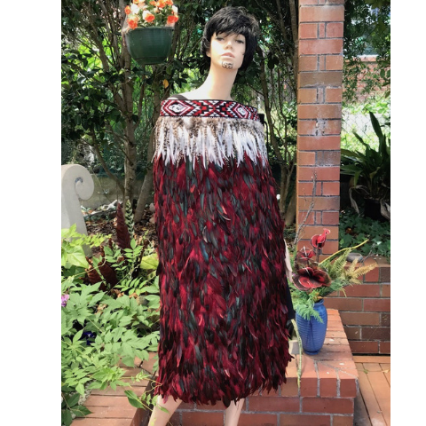 Korowai, a traditional Maori cloak with deep historical and cultural significance.