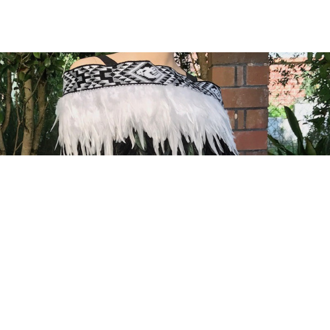 Black, White And Beige Korowai