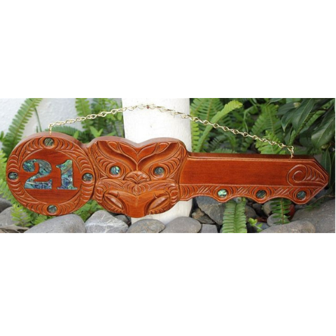 Carved 21st Mask Key - 21st Keys