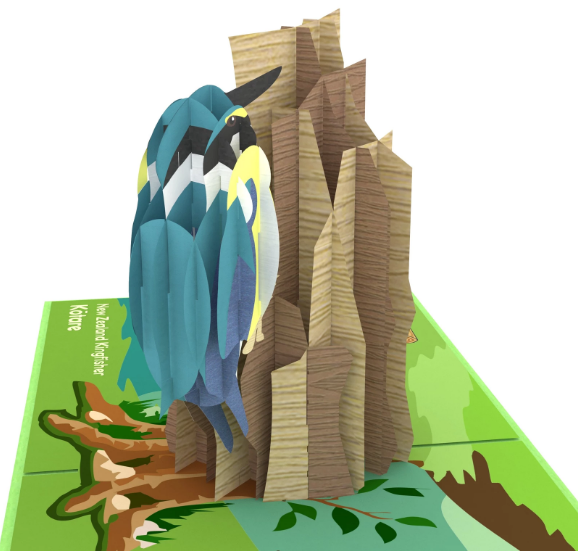 Kingfisher 'Kotare' 3D - Pop Up Cards