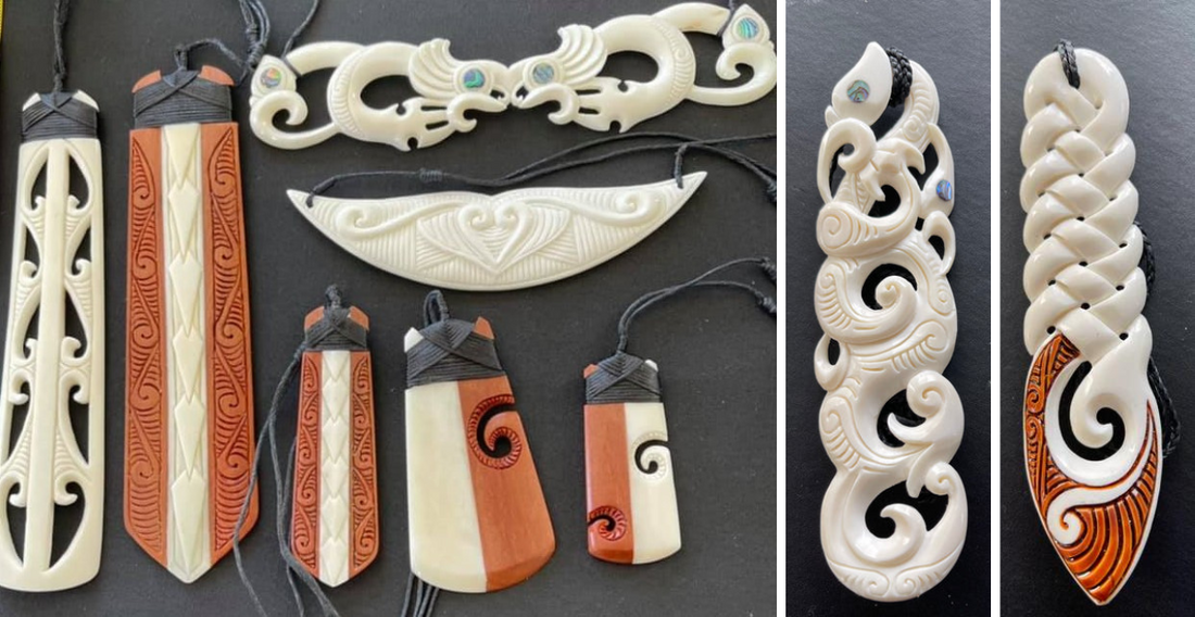 Bone Carved Necklace, Bone Carving Necklace, Bone carving, Maori Bone Necklace