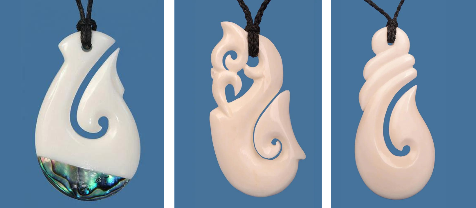 Carved Bone Maori Fish-Hook Pendant. – Anticus Antiques