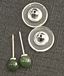 Little 5mm Greenstone stud Earrings