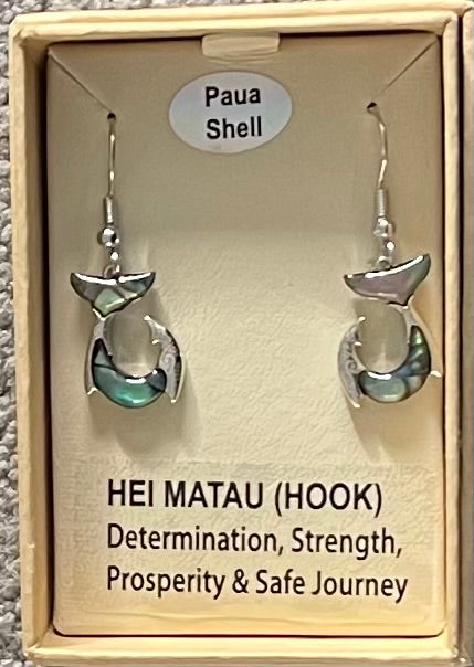 Little Whale Tail Paua Earrings