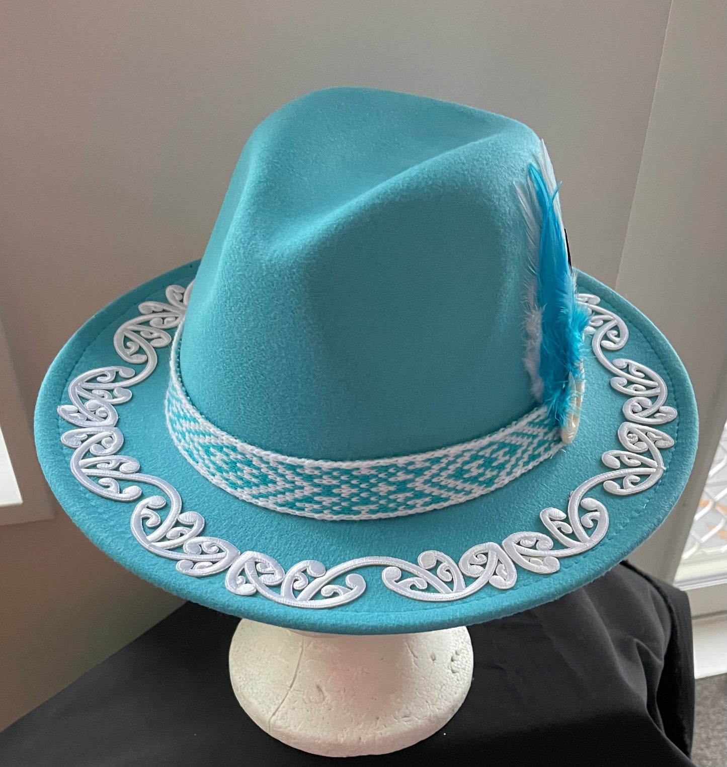 Potae - Turquoise Fedora Felt Hat