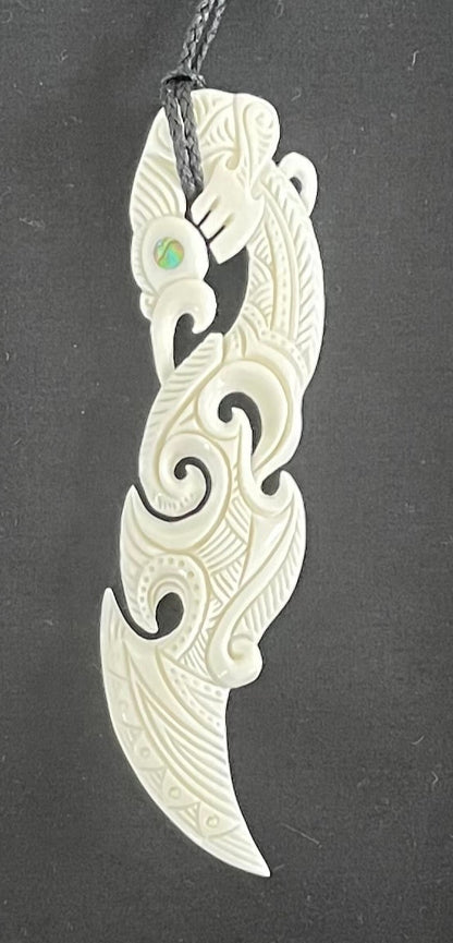 Manaia Carving - Bone Carving Designs - Maori Necklace