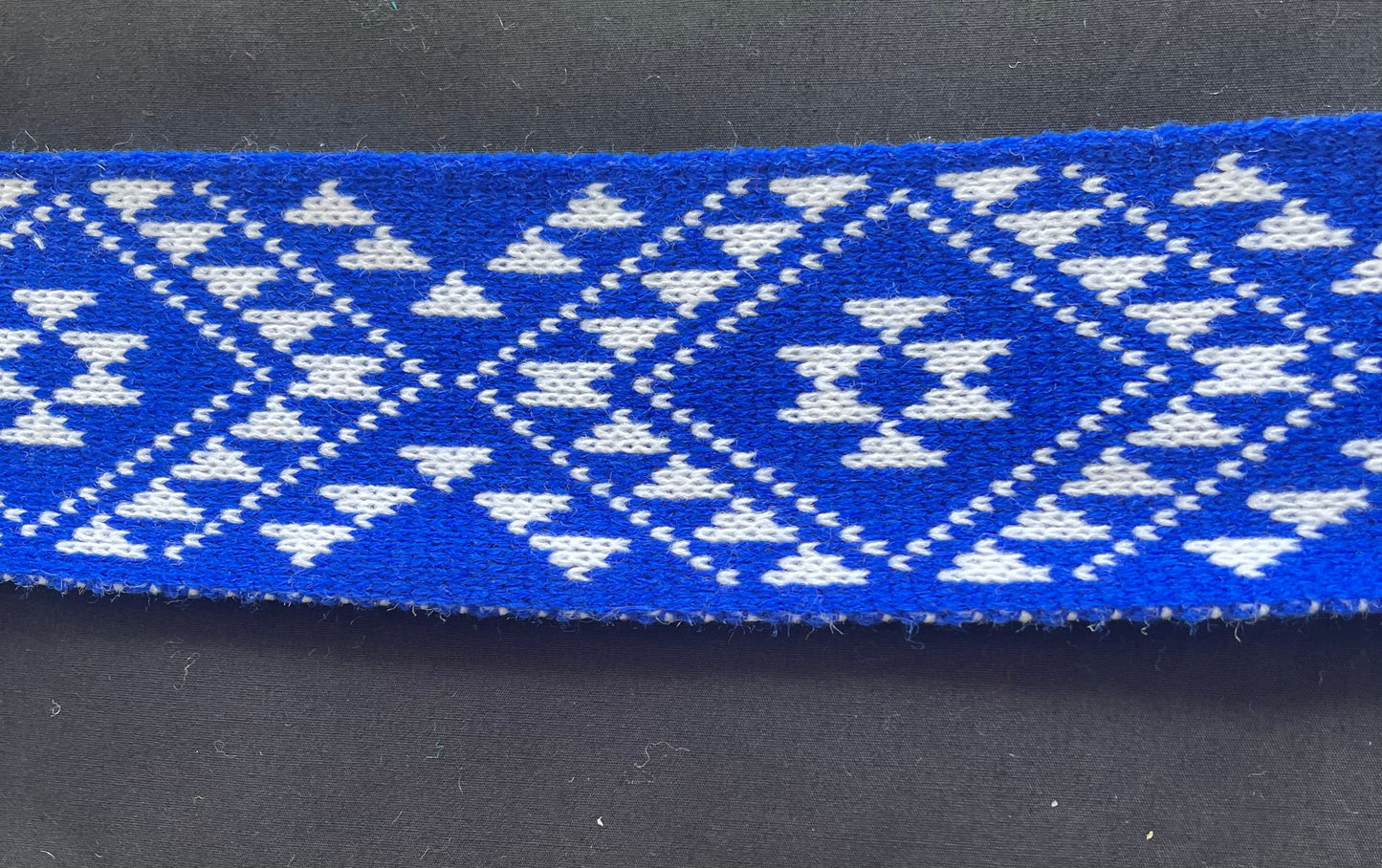 Royal blue and white Patiki- Taniko Band 2 in