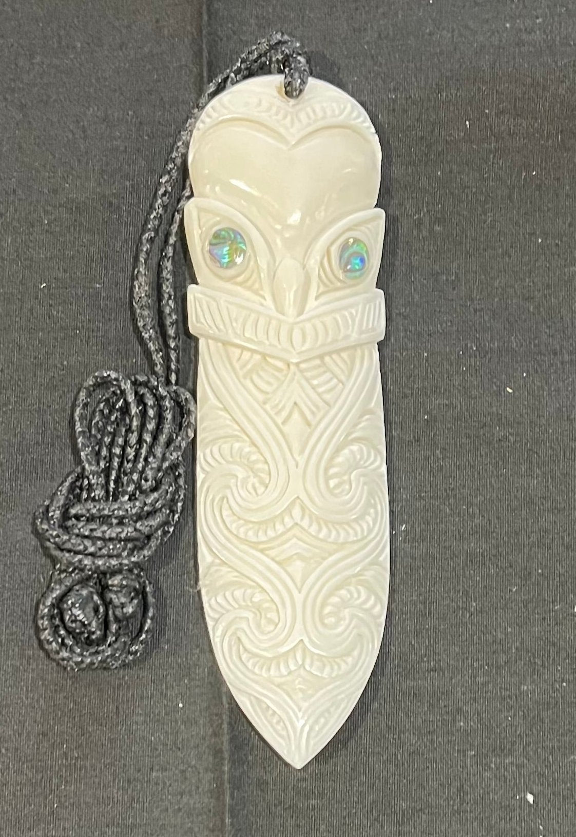 Tiki Necklace - Maori Necklace - Bone Carving Pendant