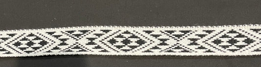 White and Black - Taniko Band 2inch