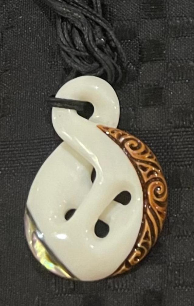 Pikoru Necklace - Carved Bone Necklace - Bone Pendant