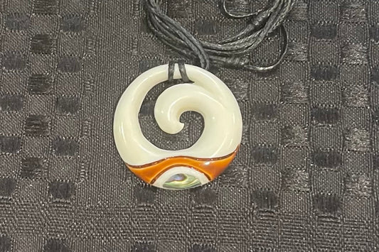 Koru Necklace - Bone Carved Necklaces - Maori Bone Carving