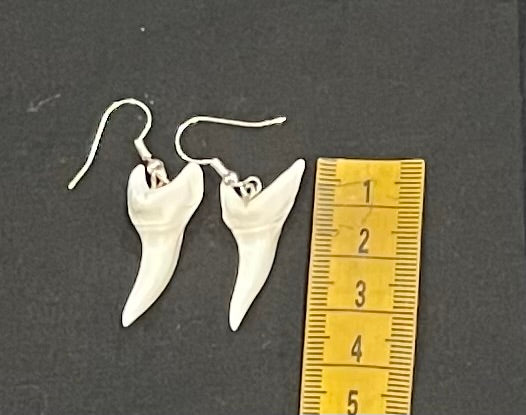 Real Mako Shark Teeth Earrings - No 5