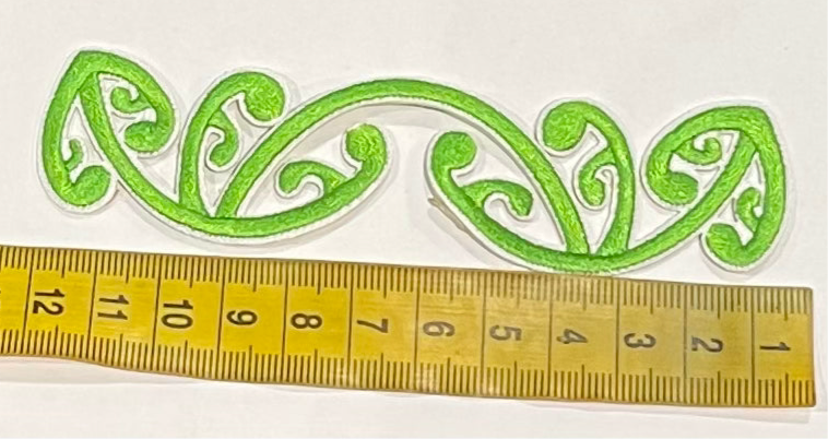 Iron on Embroidered Koru Green