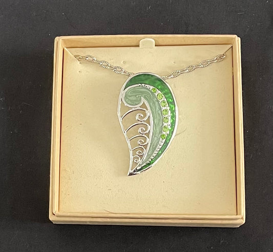 Green koru necklace Necklace