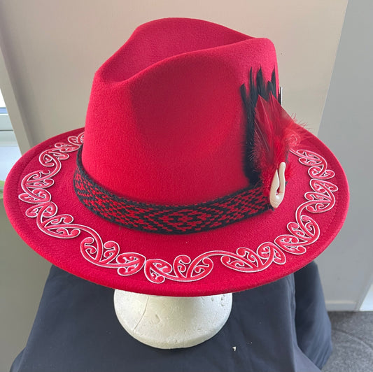 Potae - Red Koro Fedora Felt Hat