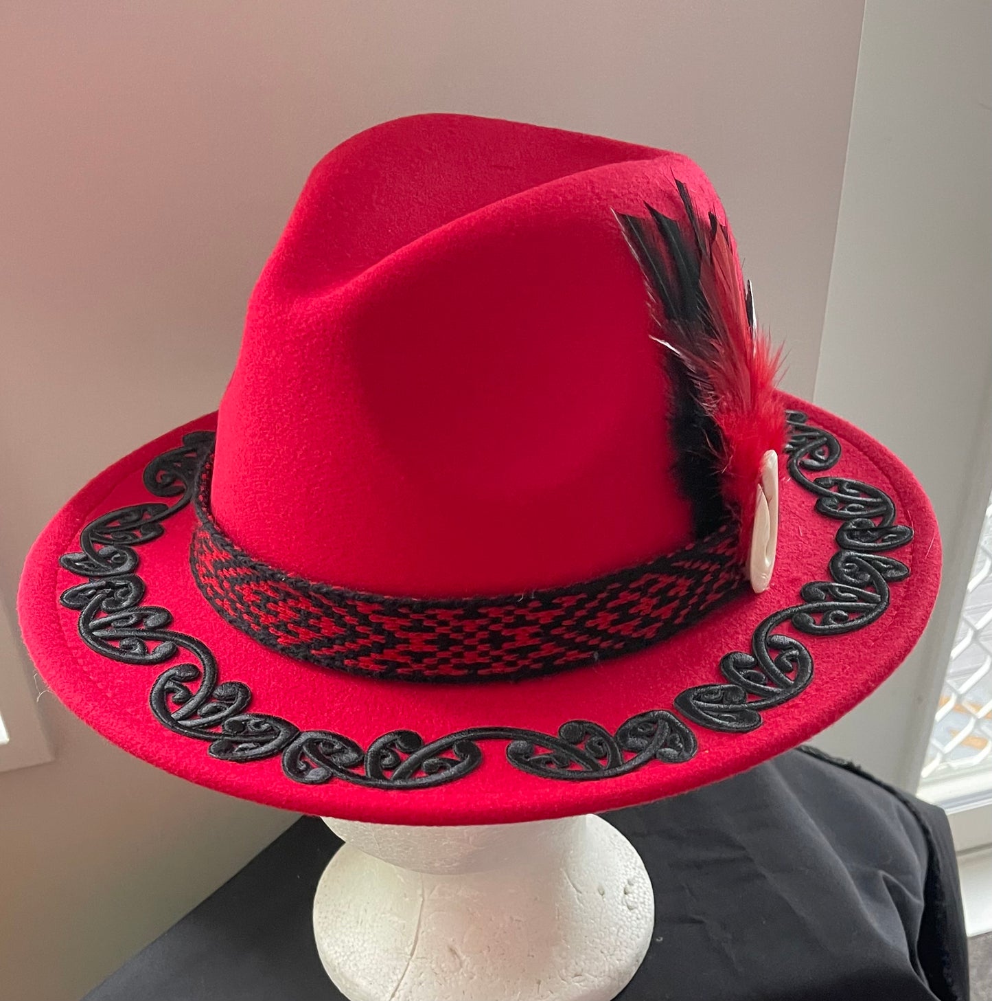 Potae - Red Fedora Felt Hat