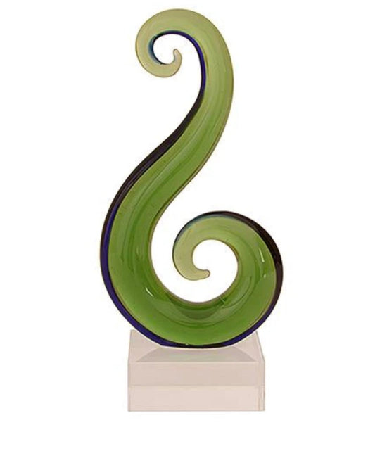 Glass Koru Hook Ornament