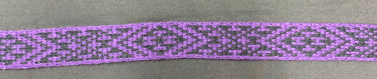 1inch Purple and Black Taniko Band