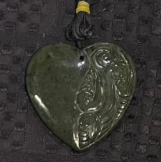 Greenstone Pounamu Heart