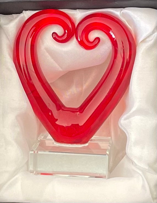 Glass Kissing Koru Ornament