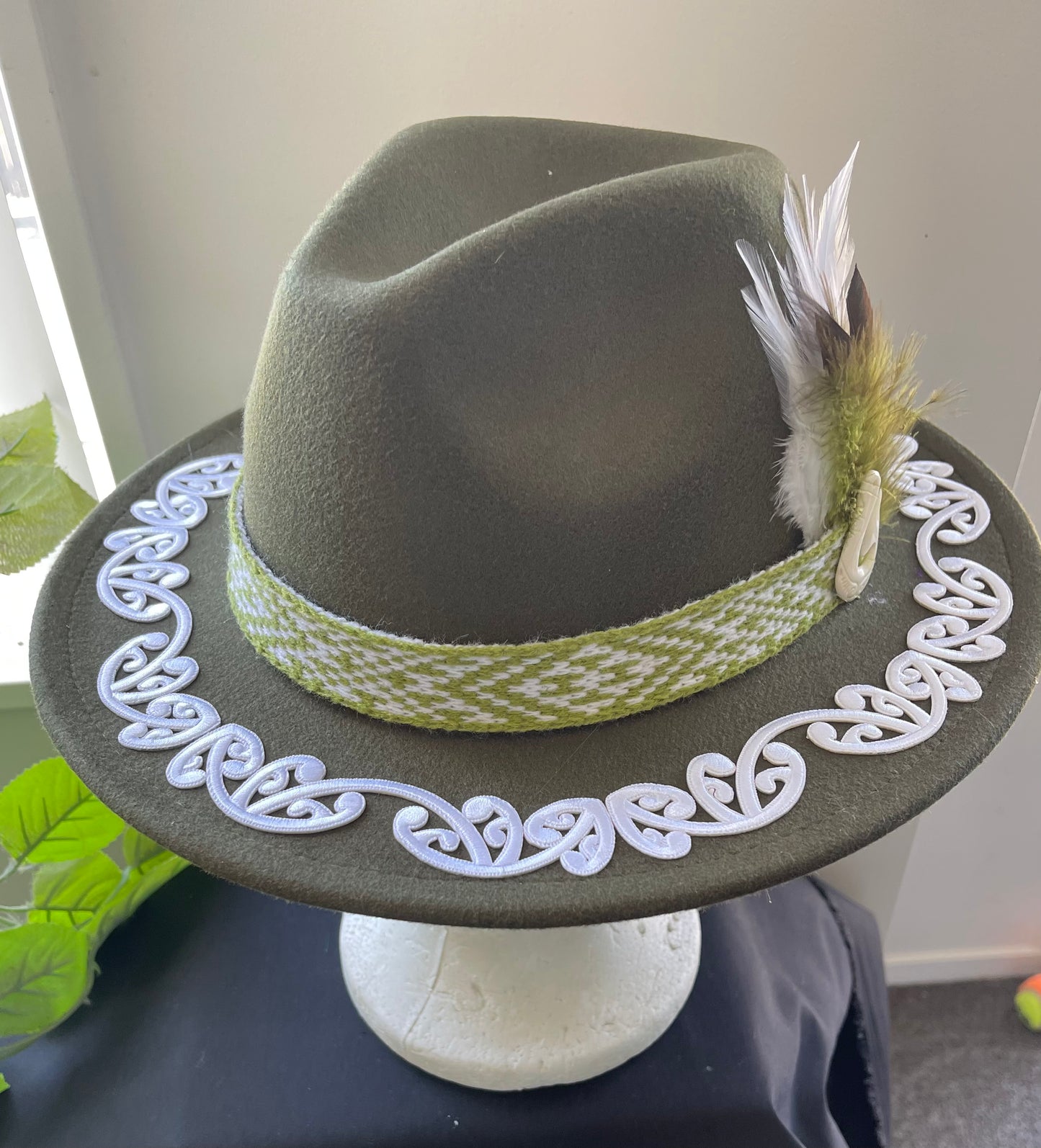 Potae - Olive green Fedora Felt Hat
