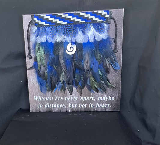 Korowai On Canvas With a Saying - Never Apart