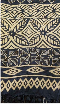 Pacifica Sarong - Bold Print in Beige & Black