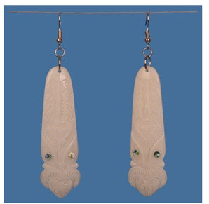 Carved Wheku - Bone Earrings