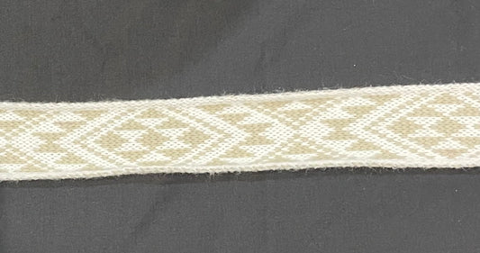 White and Beige Pātiki - Taniko Band 2 in