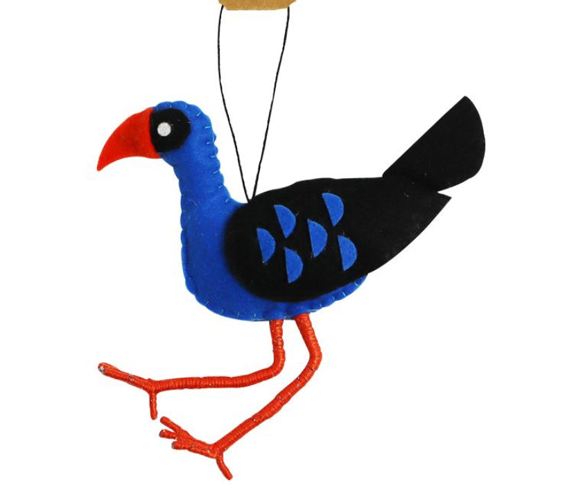 Pūkeko - Felt Hanging Decoration