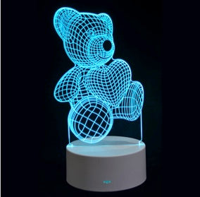 3D Colour Changing LED Night Light  - Teddy