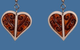 Maori Heartbeat Bone Earrings